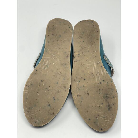 Sevilla Smith Ignacio T-strap Shoe Cebu Blue Leather Shearling Insert Size 42 EU - Picture 7 of 12